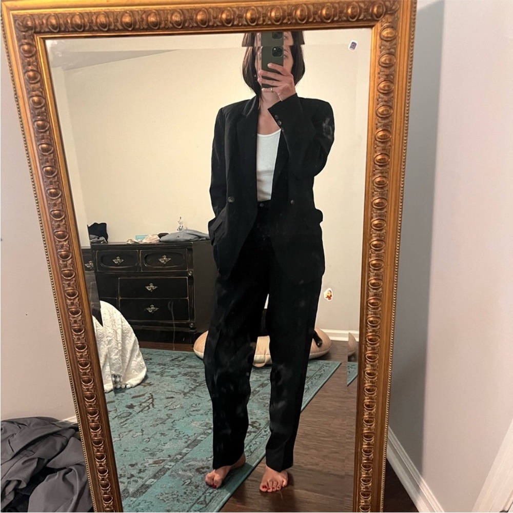 Tailored Wool Pantsuit